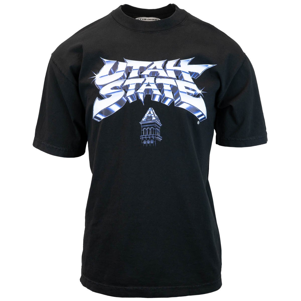 Utah State Old Main Chrome Tys Dyes Black T-Shirt